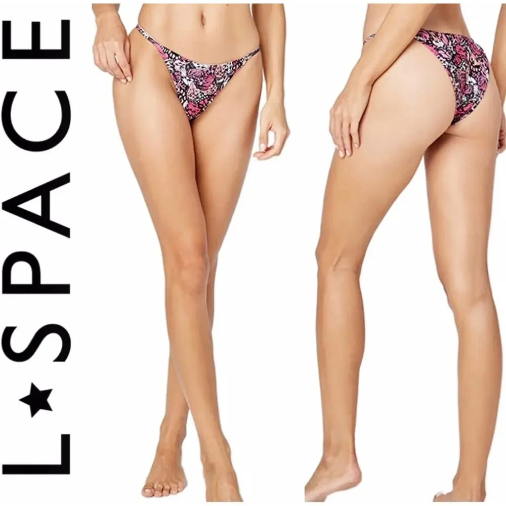 L*Space Jay Bitsy Bikini Bottom Y2K Butterfly Wings N Things Pink Sz XL NEW $84